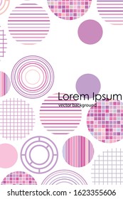 Seamless vector geometric background with place for text. Abstract creative concept for flyer, invitation, greeting card, poster design. Circle multicolor overlapping pattern.