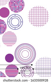 Seamless vector geometric background with place for text. Abstract creative concept for flyer, invitation, greeting card, poster design. Circle multicolor overlapping pattern.