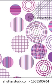 Seamless vector geometric background with place for text. Abstract creative concept for flyer, invitation, greeting card, poster design. Circle multicolor overlapping pattern.