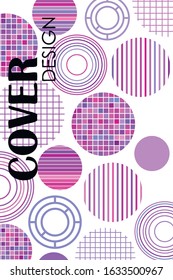 Seamless vector geometric background with place for text. Abstract creative concept for flyer, invitation, greeting card, poster design. Circle multicolor overlapping pattern.