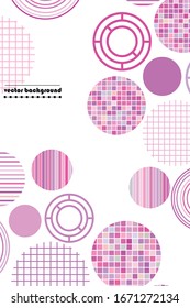 Seamless vector geometric background with place for text. Abstract creative concept for flyer, invitation, greeting card, poster design. Circle multicolor overlapping pattern.