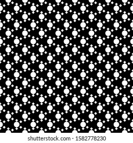 Seamless vector. Geometric background. Rhombuses, rounds ornament. Checks, circles motif. Squares, shapes pattern. Diamonds, figures wallpaper. Web design illustration, abstract backdrop