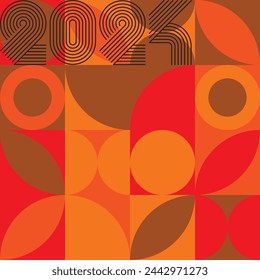 Seamless vector geometric color pattern background, retro color background.