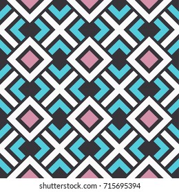 Seamless vector geometric color pattern background. Full color modern.
