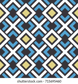 Seamless vector geometric color pattern background. Full color modern.
