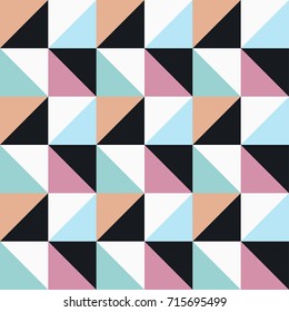 Seamless vector geometric color pattern background. Full color modern.
