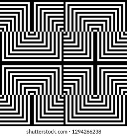 Seamless vector geometric ,Curve and Square shape pattern background