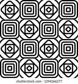 Seamless vector geometric ,Curve and Square shape pattern background