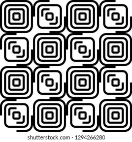 Seamless vector geometric ,Curve and Square shape pattern background
