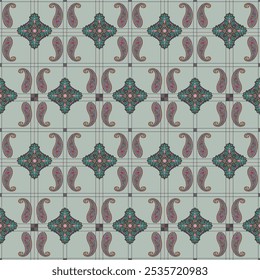 seamless vector geometric design on background