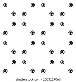 Seamless vector geometric doodle black white pattern hand drawn small little doodle elements, bubble, dots. geometric abstract design, drawing repeating illustration Back ground Doddle vector pattern 