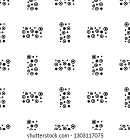 Seamless vector geometric doodle black white pattern hand drawn small little doodle elements, bubble, dots. geometric abstract design, drawing repeating illustration Back ground Doddle vector pattern 