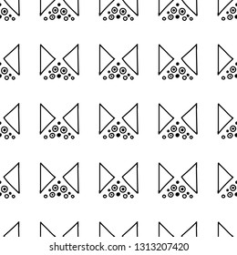 Seamless vector geometric doodle black white pattern hand drawn small little doodle elements, bubble, dots. geometric abstract design, drawing repeating illustration Back ground Doddle vector pattern 