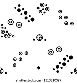 Seamless vector geometric doodle black white pattern, hand drawn etnic small simple little doodle elements geometric abstract design, drawing repeating illustration Back ground Doddle vector pattern