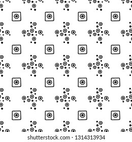 Seamless vector geometric doodle black white pattern hand drawn etnic small simple little doodle elements geometric abstract etnic design, drawing repeating illustration Back ground Doddle etno style