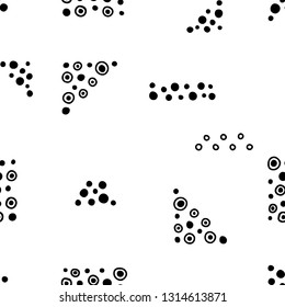 Seamless vector geometric doodle black white pattern hand drawn etnic small simple little doodle elements geometric abstract design, drawing repeating illustration Back ground Doddle dotted style