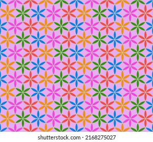 Ornamento geométrico vectorial sin foco sobre un fondo rosado. Composición para textiles e interiores. No usar para la religión y la política.
