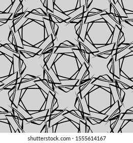Seamless vector in geometric ornamental style.