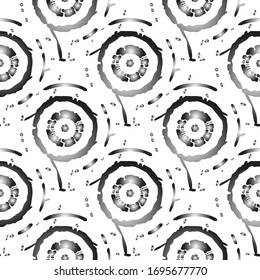 Nahtlose Vektorillustration im geometrischen Zierstil.