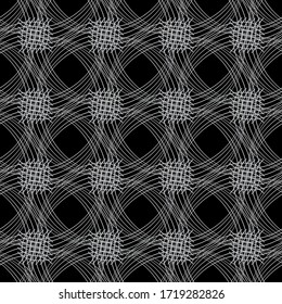 Nahtlose Vektorgrafik im geometrischen Zierstil.