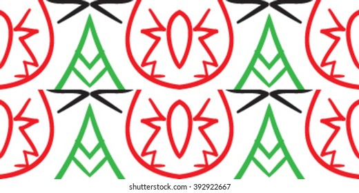 Seamless vector geometric pattern