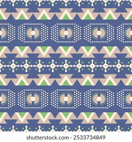 Seamless vector geometric pattern. Aztec, Mexican, Peruvian and Mayan motifs. Oriental folk ornament. Design for textiles, fabrics, clothes, upholstery.