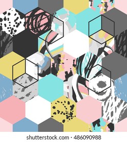 Seamless vector geometric pattern background