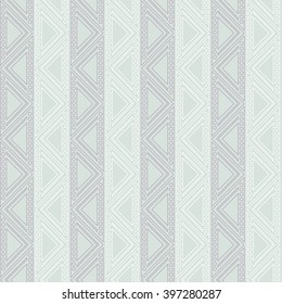 Seamless vector geometric pattern. Blue pastel background with triangles in the shape of zigzag. Series of Decorative and Ornamental Seamless Patterns.