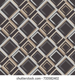Seamless vector geometric pattern. Brushwork. Textile rapport.
