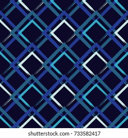 Seamless vector geometric pattern. Brushwork. Textile rapport.