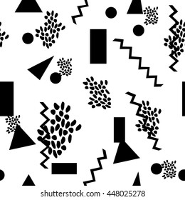 Seamless vector geometric pattern. fashionable texture. for wallpaper, textiles, fabrics, packaging, websites. retro 80s style