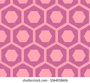 Seamless vector geometric pattern with hexagons