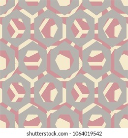 Seamless vector geometric pattern with hexagons