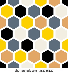 Seamless Vector Geometric Pattern Honeycomb