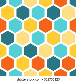 Seamless vector geometric pattern Honeycomb