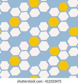 Seamless vector geometric pattern Honeycomb
