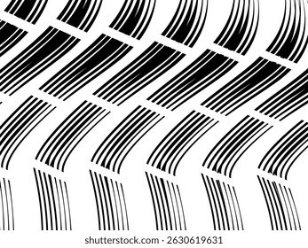 Seamless vector geometric pattern. Modern geometric background with wavy lines. Wavy black and white pattern.	
