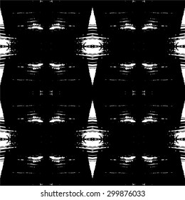 Seamless vector geometric pattern with monochrome ornament. Artistic background with hipster elements.