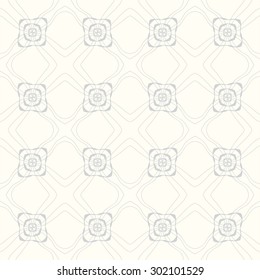 Seamless vector geometric pattern with monochrome ornament. Artistic background with hipster elements.