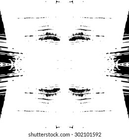 Seamless vector geometric pattern with monochrome ornament. Artistic background with hipster elements.