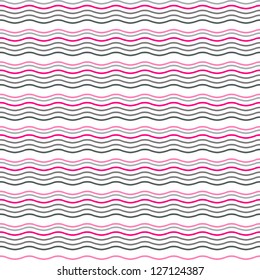 Seamless vector geometric pattern with pink waves.