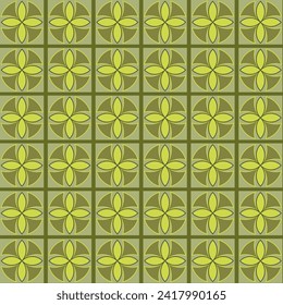 Seamless vector geometric pattern for tiles, decoration, textile, wallpaper, rubber tiles, fabric, sarong, background and more.