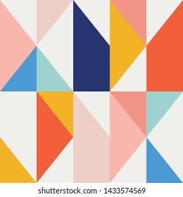 Seamless vector geometric pattern. Vibrant abstract background