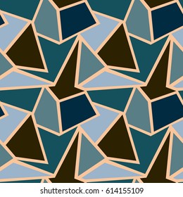 Seamless vector geometric patterns. Background with triangles in pastel colors. Graphic illustration. Print for wrapping, wallpaper, decor, surface