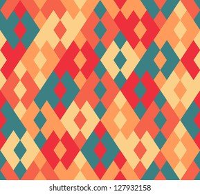 Seamless vector geometric rhombus color pattern background