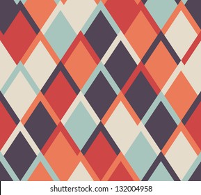 Seamless vector geometric rhombus color pattern background