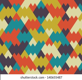 Seamless vector geometric rhombus color pattern background