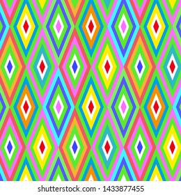 Seamless vector geometric rhombus color pattern background