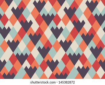 Seamless vector geometric rhombus color pattern background