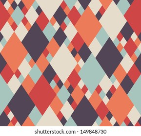 Seamless vector geometric rhombus color pattern background